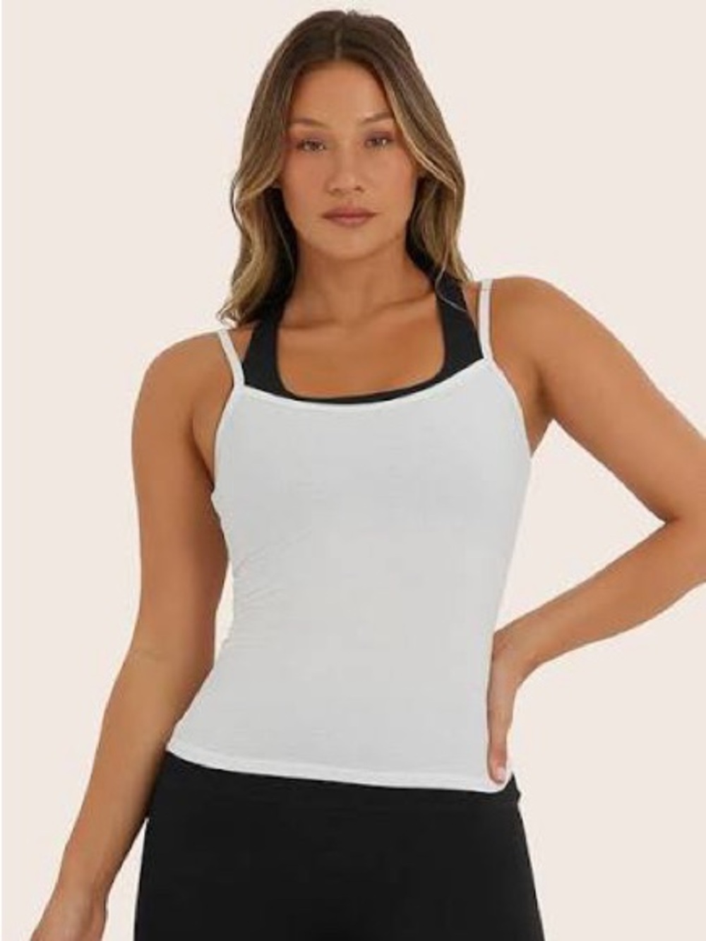 SET ACTIVE Sportbody Layered Cami Bra - Size S